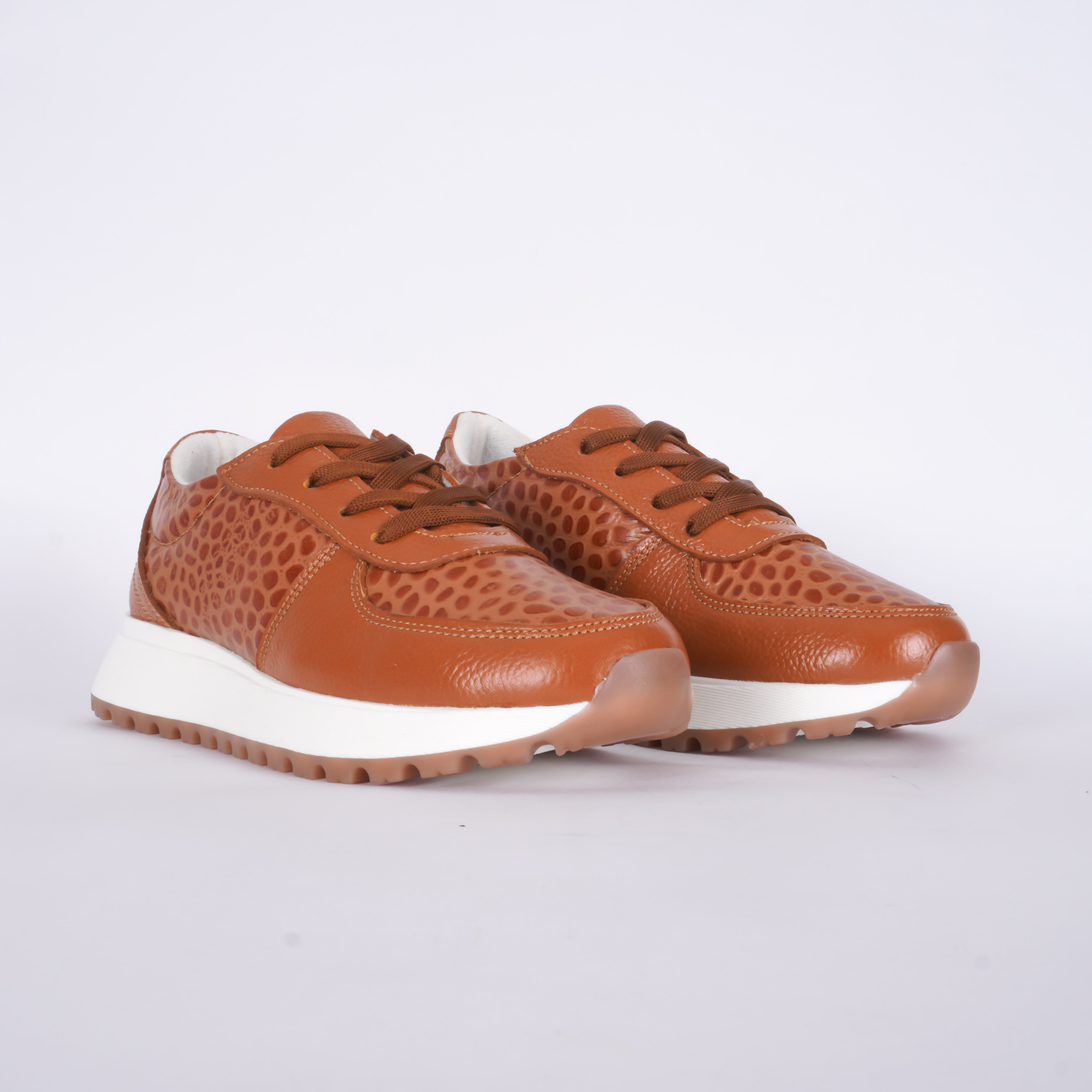 Tenis Eleganza En Cuero 0604